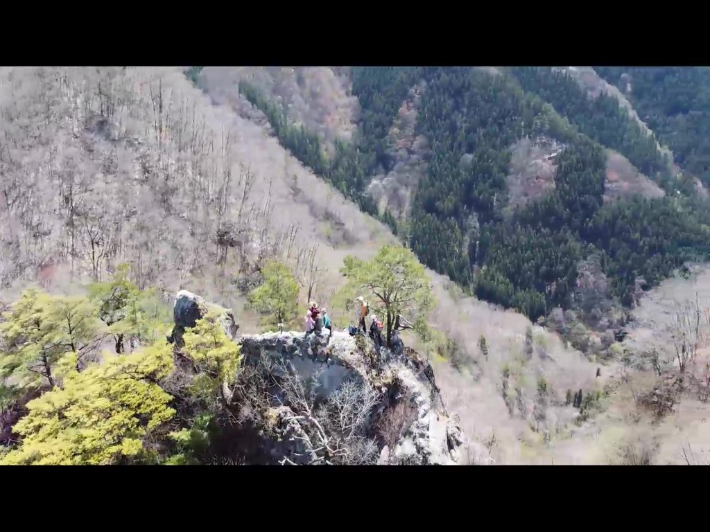 観音岩上空から